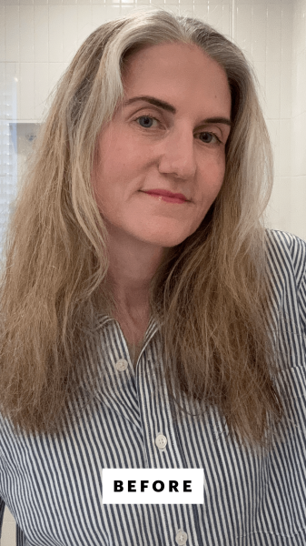 Allure executive beauty director Jenny Bailly before using the Dyson Airwrap Coanda2x MultiStyler and Dryer